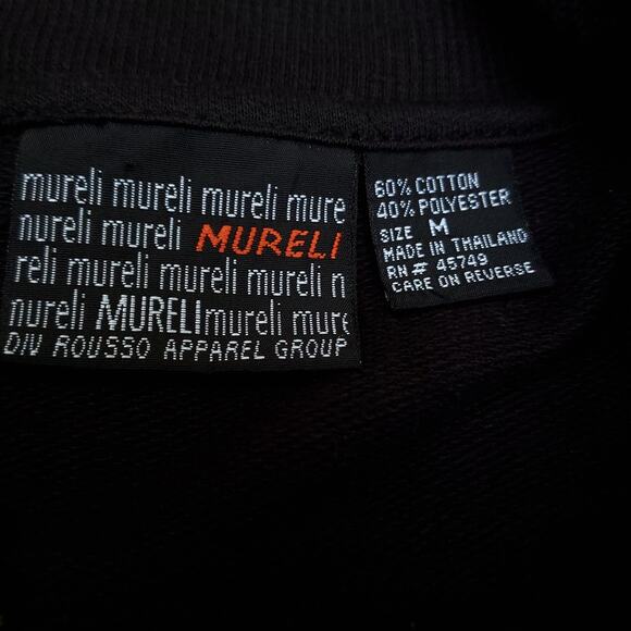 Vintage 90s Mureli Full Zip Sweatshirt Jacket Black White Gold Zebra 1990s Sz M - Picture 11 of 12